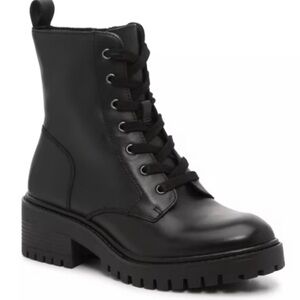 Crown Vintage Black Combat Boots